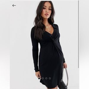 ASOS Maternity Twist Front Shirt Dress